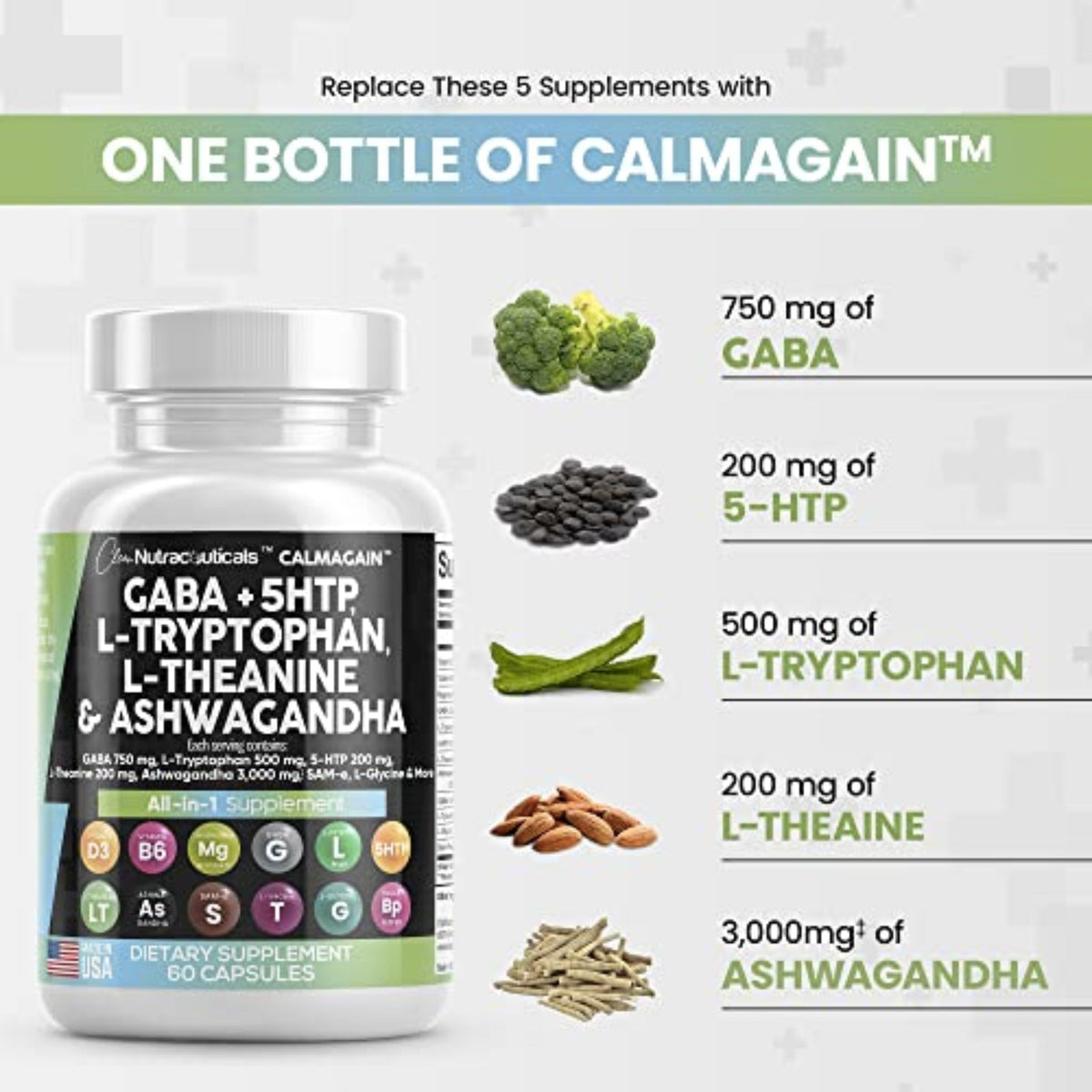 Calmagain by Clean Nutraceuticals GENERAL HEALTH SUPPS247  - Image 2