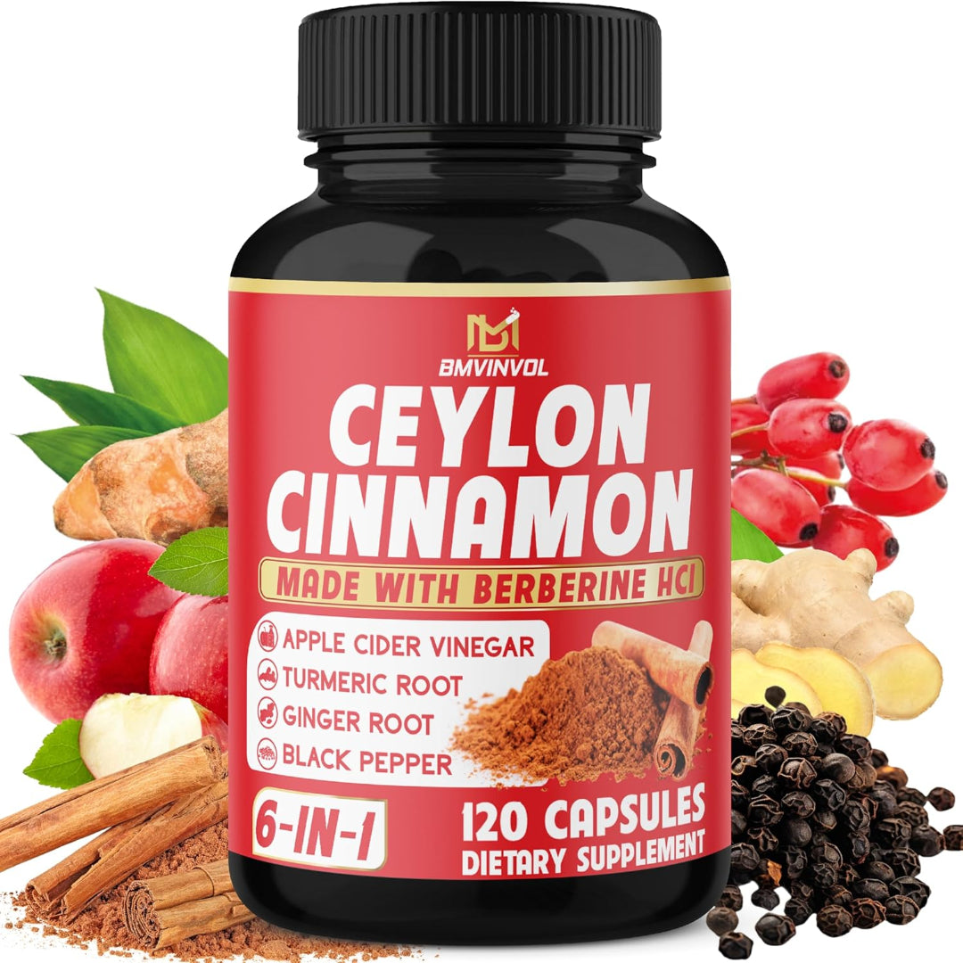 Ceylon Cinnamon Capsules - 5100mg Herbal Supplement - 120 Capsules Back to results SUPPS247  - Image 1