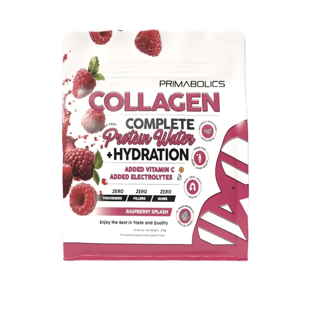 Collagen Complete Protein Water and Hydration by Primabolics collagen protein Primabolics Raspberry 15 Serves  - Image 12