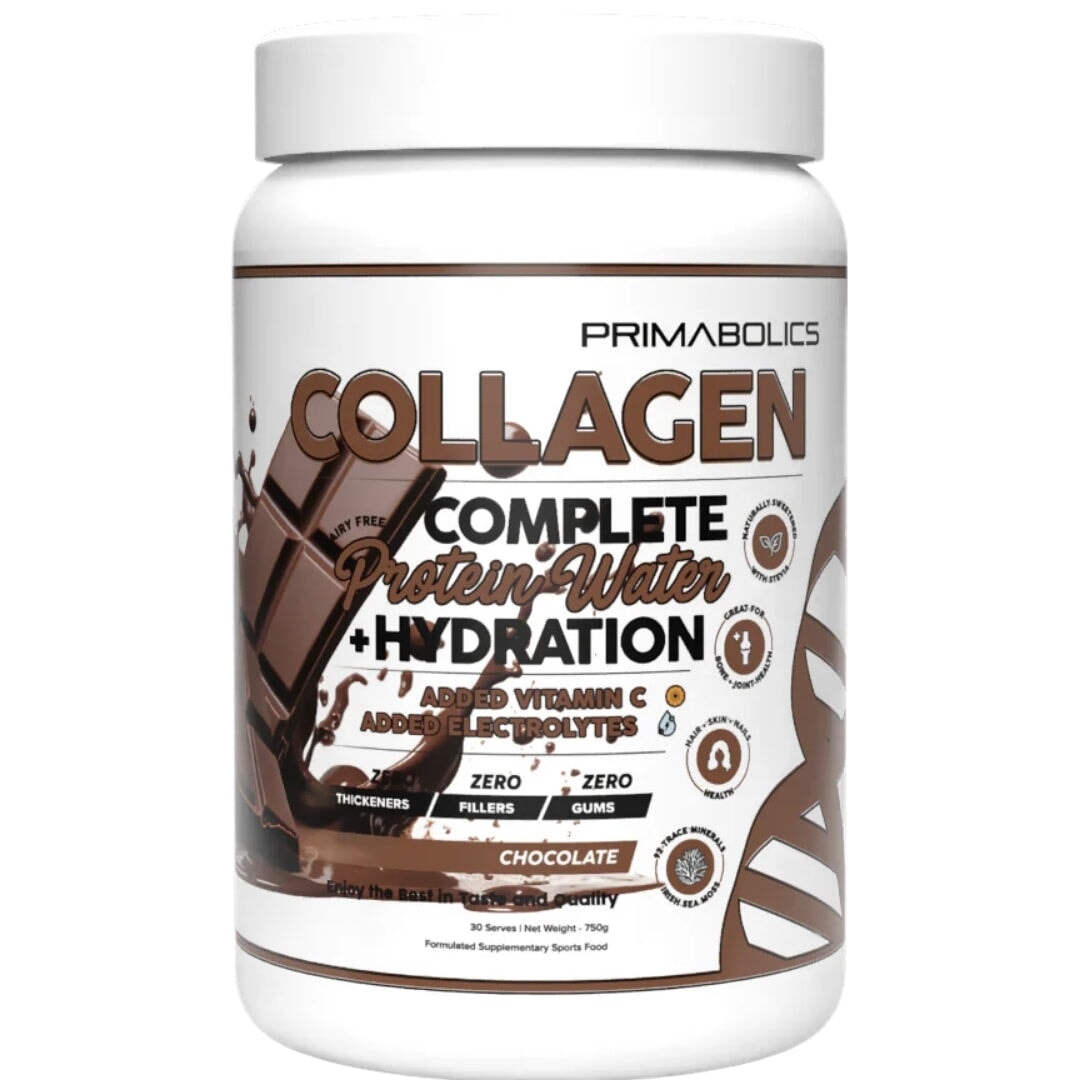 Collagen Complete Protein Water and Hydration by Primabolics collagen protein Primabolics Chocolate 30 Serves  - Image 2