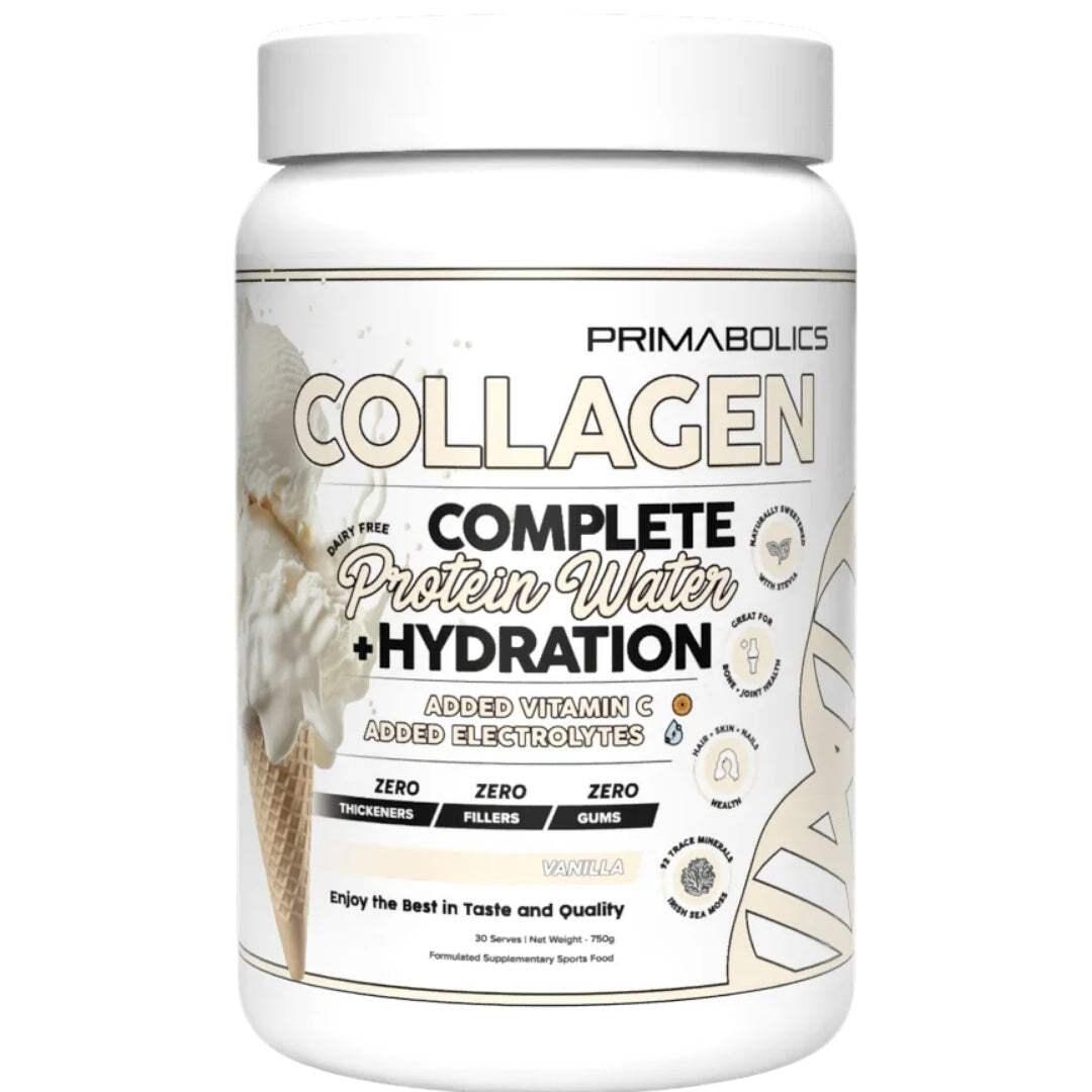 Collagen Complete Protein Water and Hydration by Primabolics collagen protein Primabolics Vanilla 30 Serves 