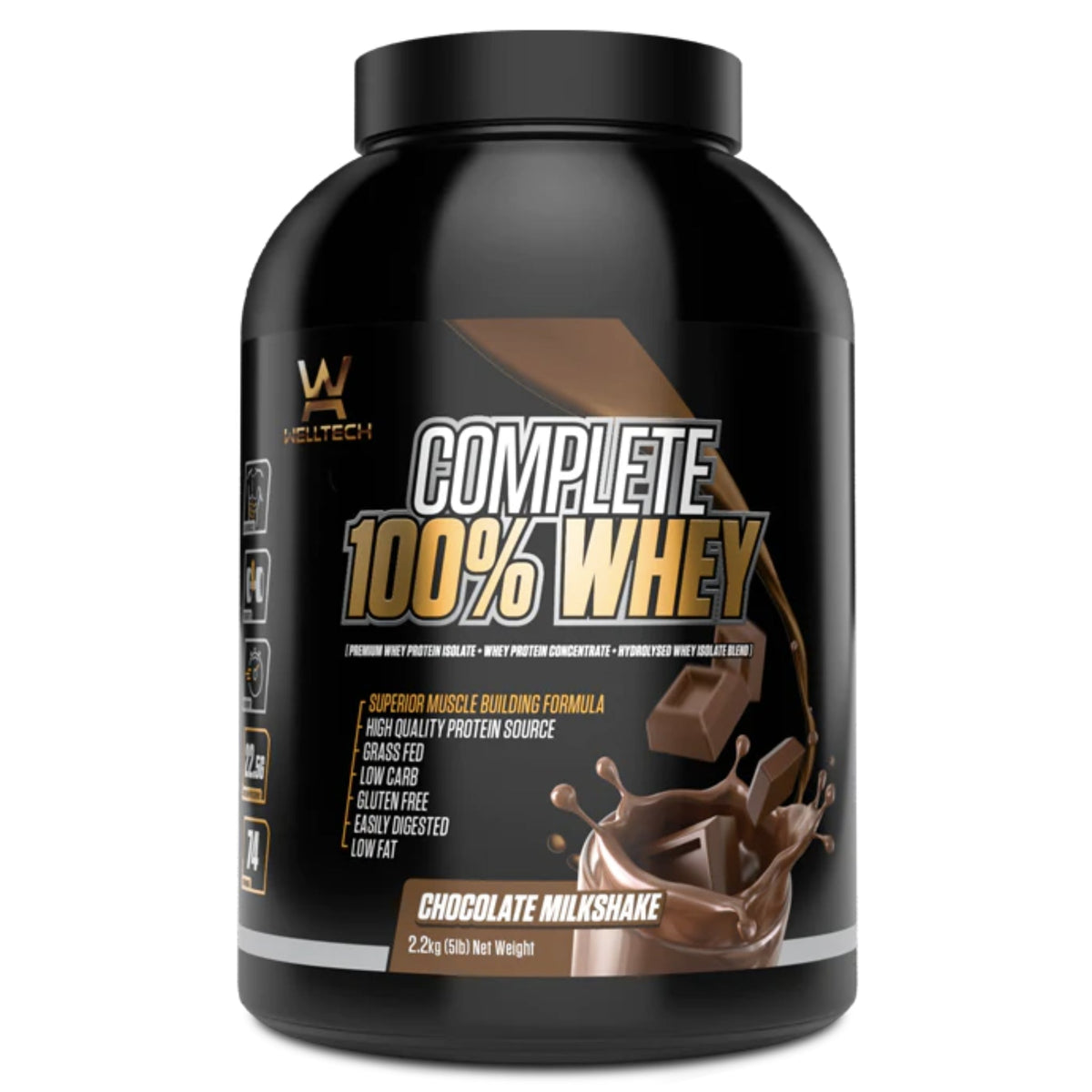Complete 100% Whey by Welltech 5 lb PROTEIN SUPPS247 Chocolate Milkshake  - Image 1