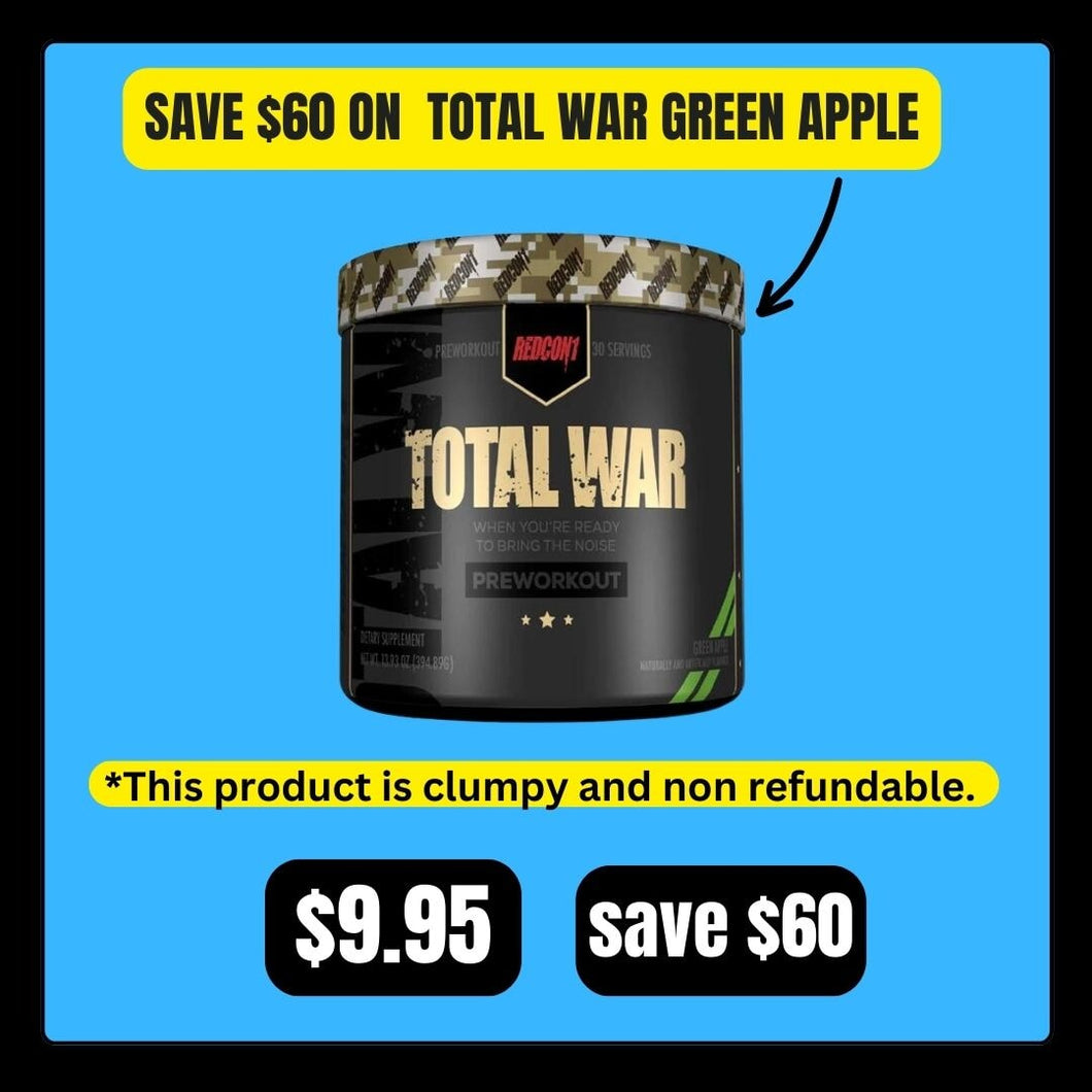 Total War Green Apple PRE WORKOUT SUPPS247 
