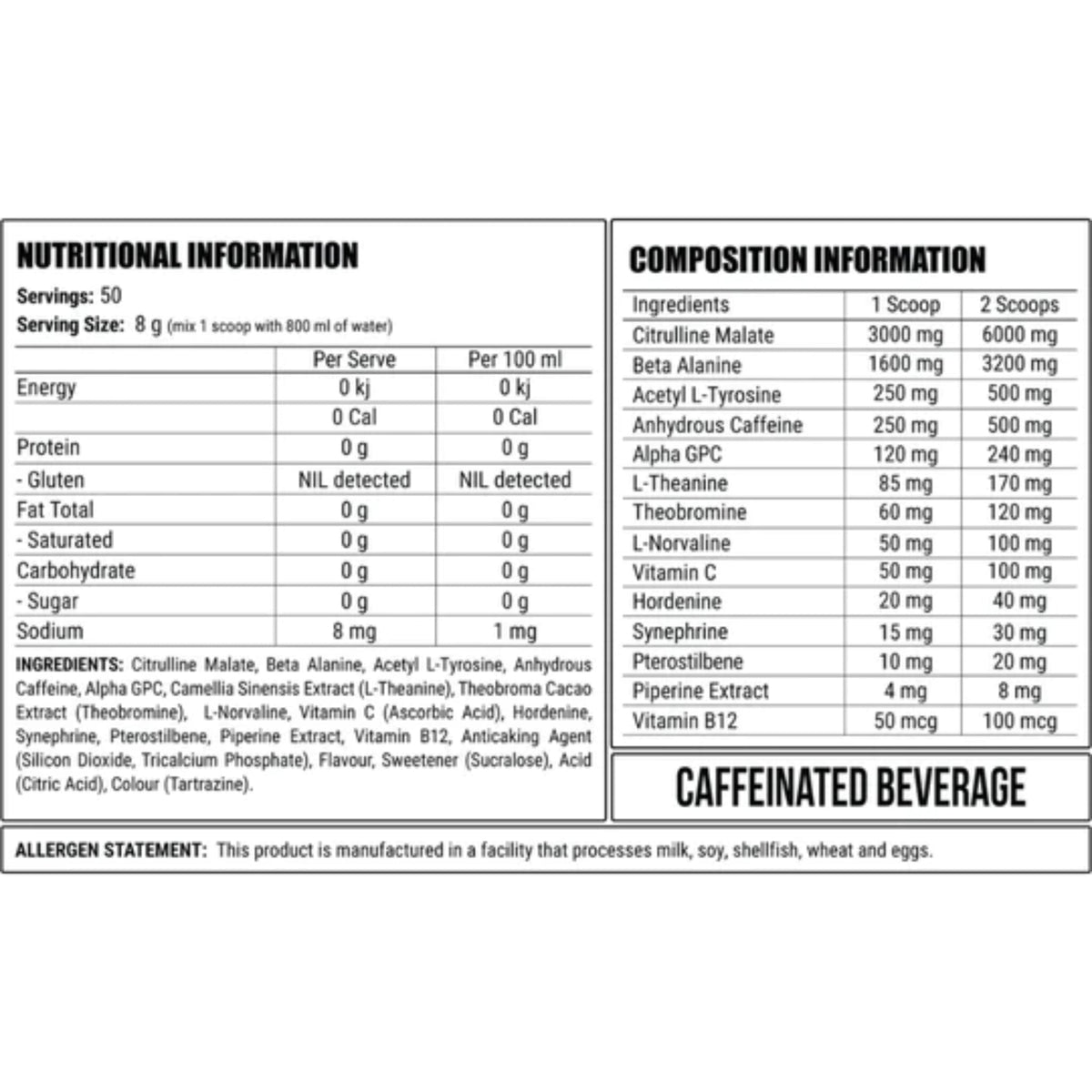 DISORDER PRE WORKOUT 50 SERVES PREWORKOUT SUPPS247  - Image 2