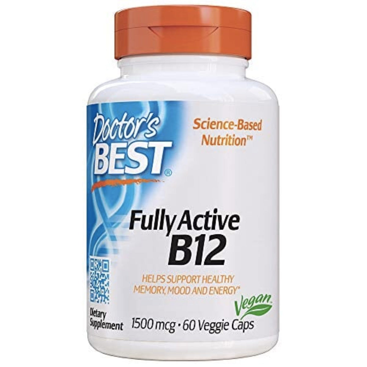 Doctor's Best Fully Active B12 1500 mcg 60 CT Vitamin B12 supps247  - Image 1