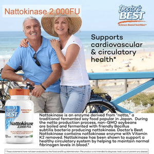 Doctor's Best Nattokinase 2,000 FU for Cardiovascular Health cardiovascular support SUPPS247 