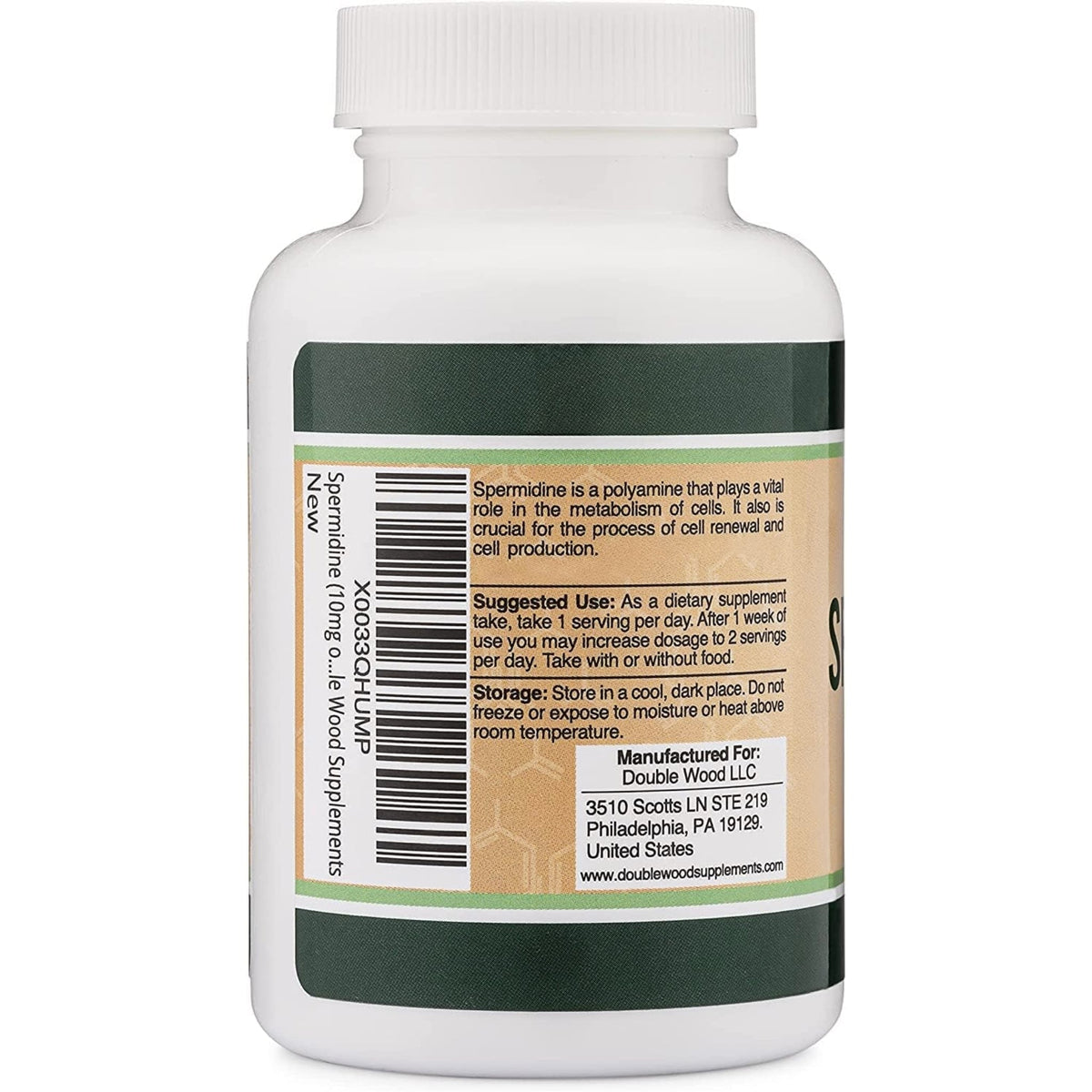 Spermidine 10mg Cell Renewal by Doublewood Anti-aging SUPPS247  - Image 3