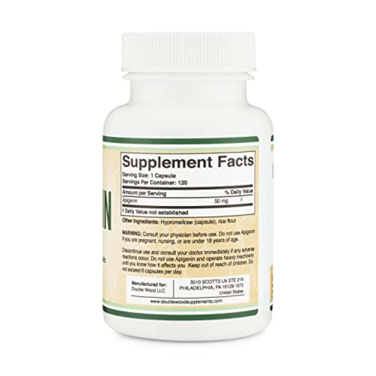 Double Wood's Apigenin 50mg Sleep Supplements SUPPS247  - Image 2