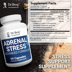 Dr. Berg’s Adrenal Stress Advanced Formula anti stress, adrenal rebuild, SUPPS247 
