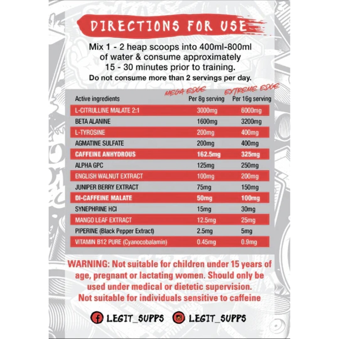 EDGE Pre-Workout by Legit Supps Pre-Workout Legit 