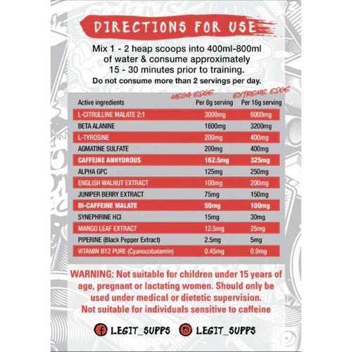 EDGE Pre-Workout by Legit Supps Pre-Workout Legit 