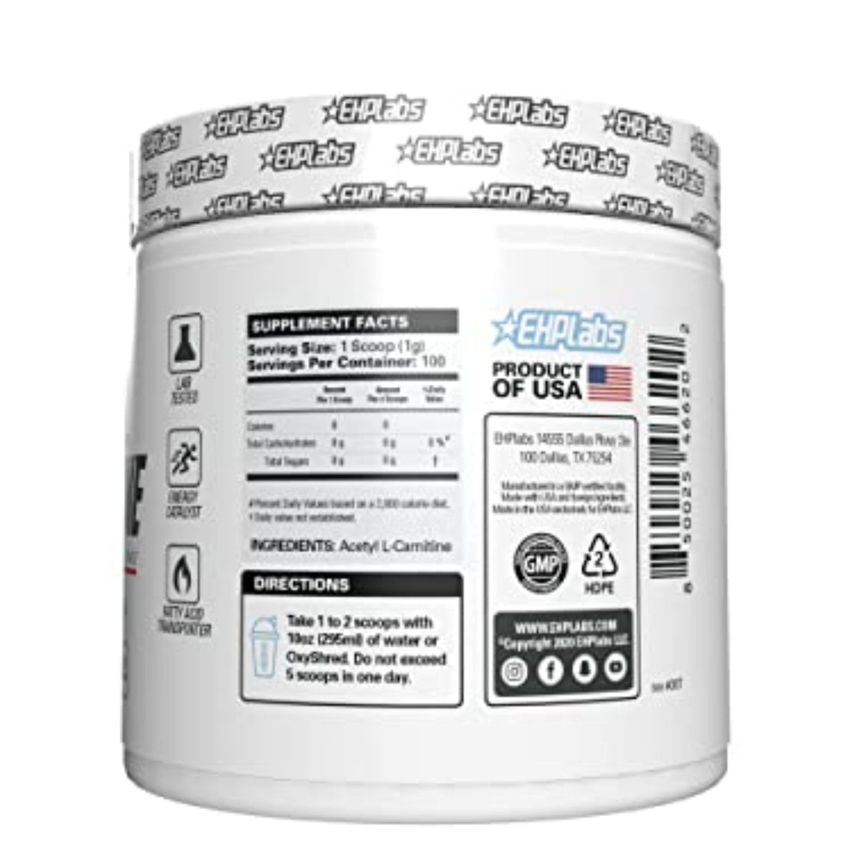 EHPlabs Acetyl L-Carnitine l carnitine SUPPS247  - Image 2