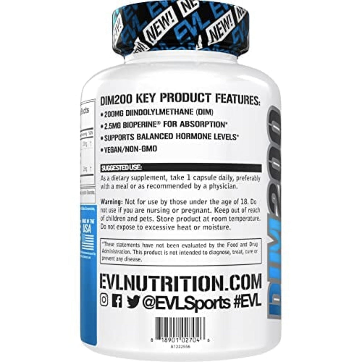 EVL Diindolylmethane DIM Supplement for Men hormone balance SUPPS247  - Image 3