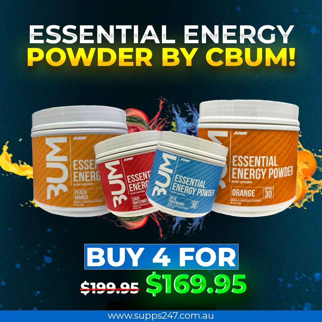 Essential Energy Powder by CBUM Pre-Workout unknown Buy All 4 Flavours  - Image 6