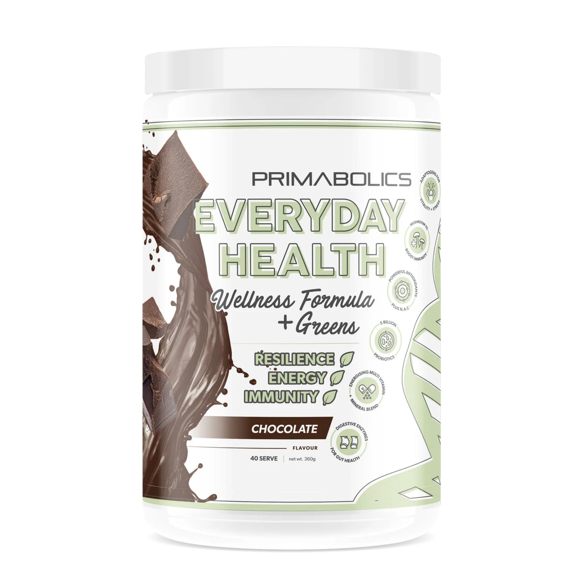 Everyday Health Greens by Primabolics GREENS Primabolics Chocolate 40 Serves  - Image 11