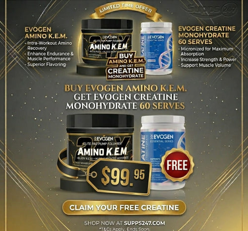 Evogen Amino KEM Victory Punch + FREE Creatine 60 Serves