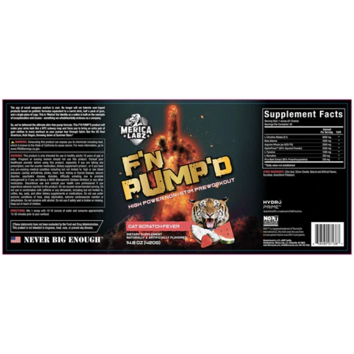 F'N Pump'D Non Stim Pre By Merica Labz Pre-Workout SUPPS247  - Image 2