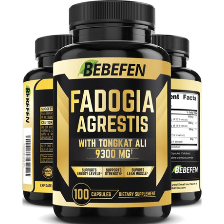 Bebefen Fadogia Agrestis Tongkat Ali 9300mg Testosterone Boosters SUPPS247 