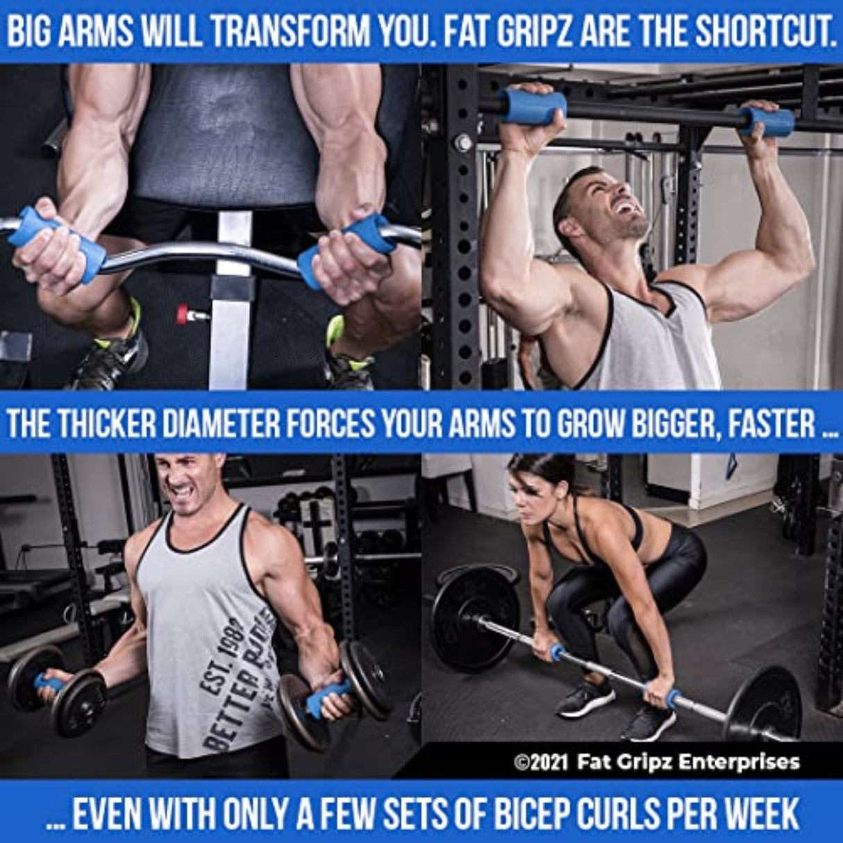 Fat Gripz Pro - Proven Way to Get Big Biceps & Forearms Fast Sports Supplements SUPPS247 