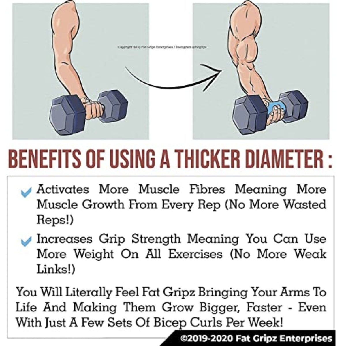 Fat Gripz Pro - Proven Way to Get Big Biceps & Forearms Fast Sports Supplements SUPPS247  - Image 2