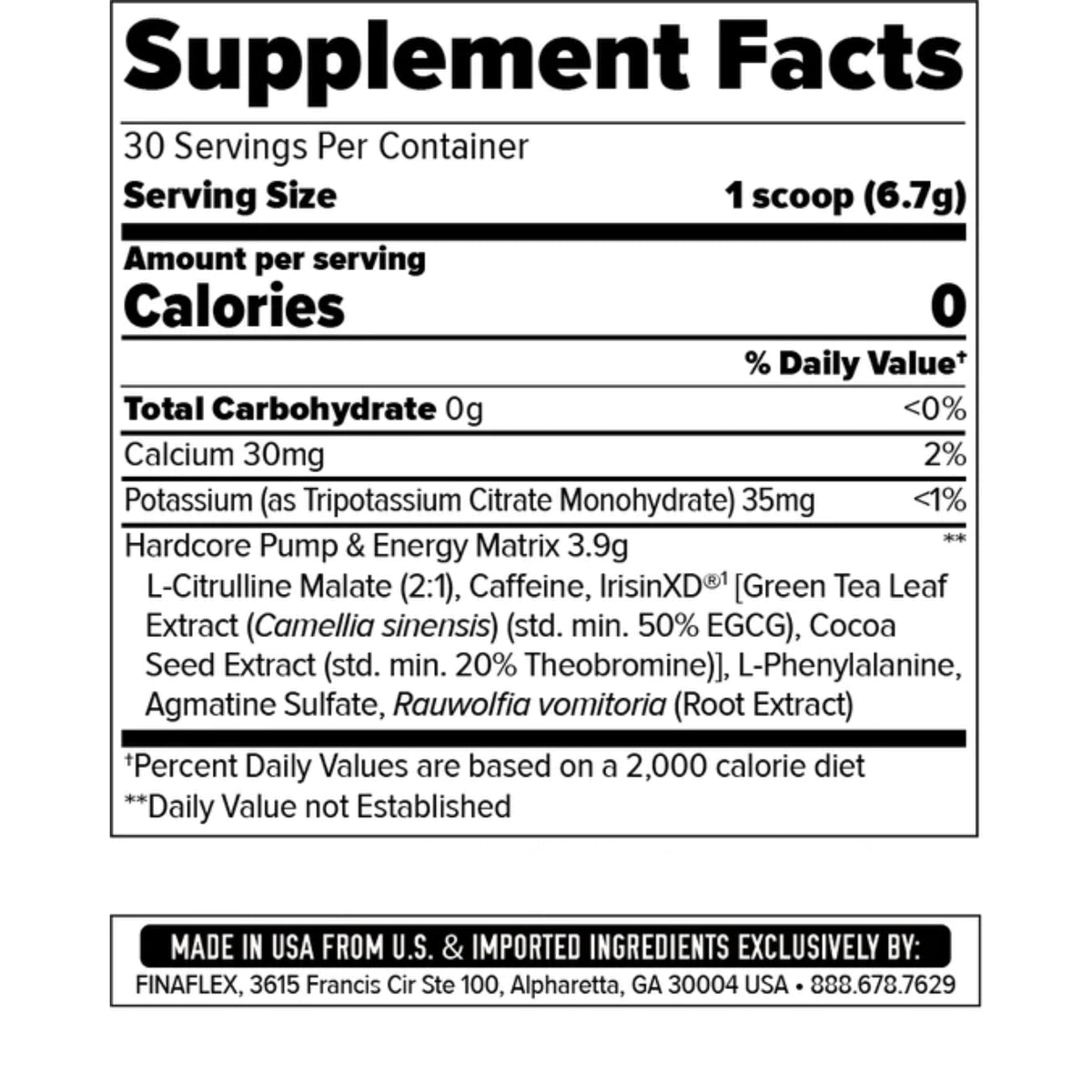 Finaflex STIMUL8 Hardcore Pre Workout PRE WORKOUT SUPPS247  - Image 2