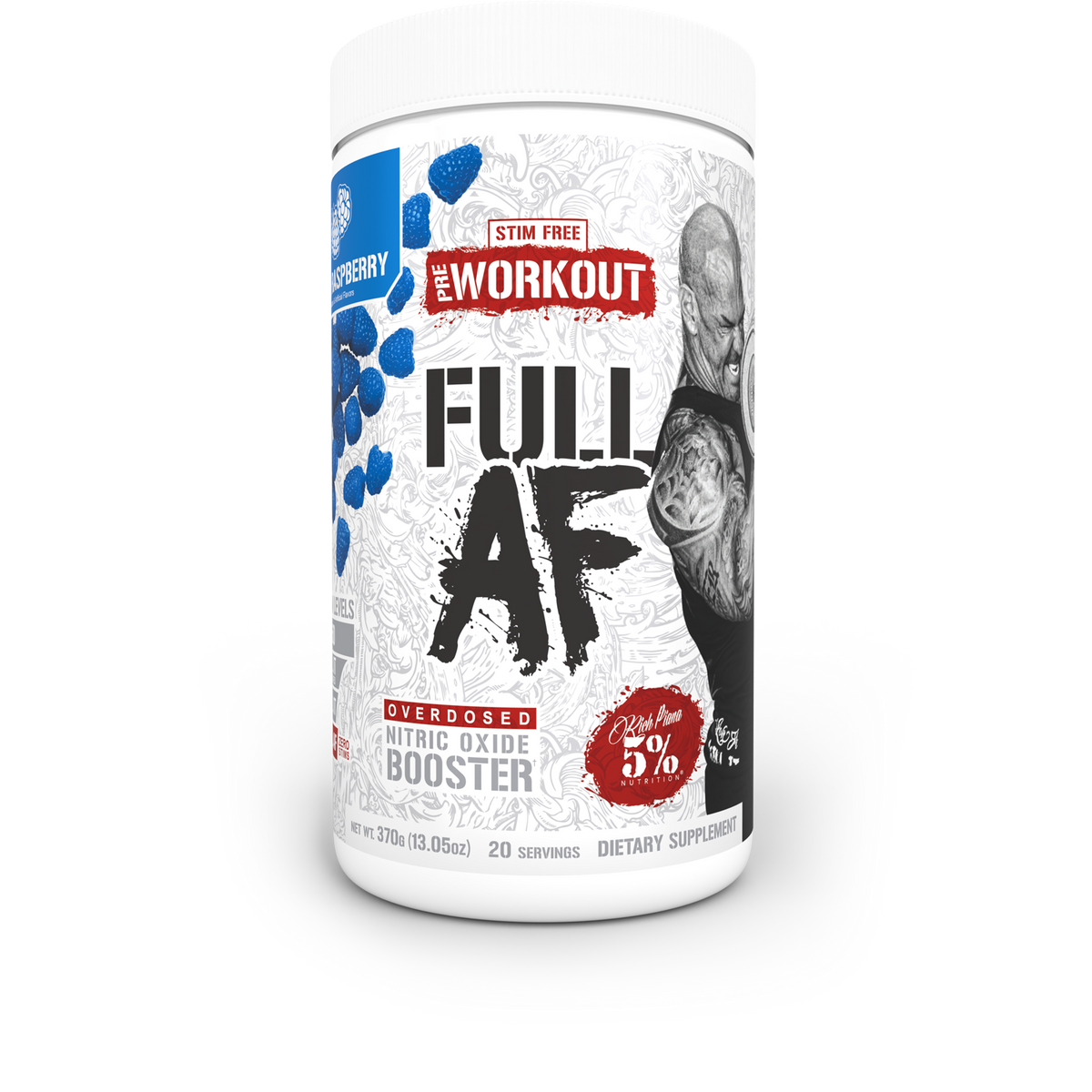 5% Nutrition Full As F*ck Stim-Free Pre-Workout Blue Raspberry - Image 5