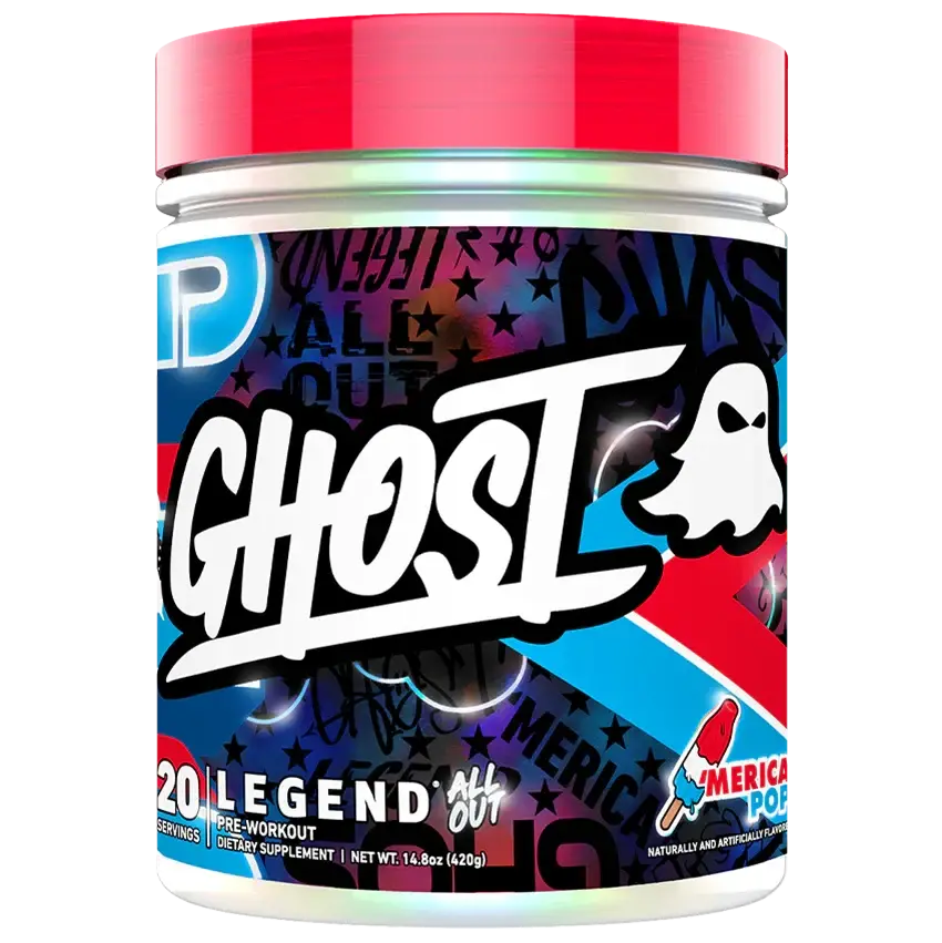 GHOST Legend All Out Pre-Workout 20 Serves Merica Pop - Image 7