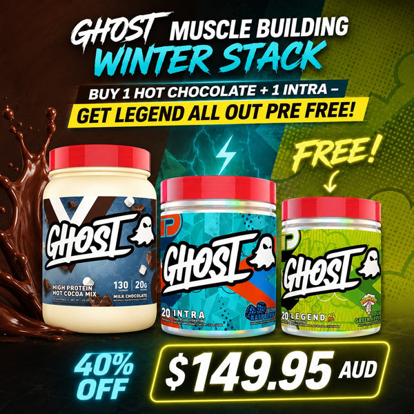 GHOST Muscle Building Winter Stack | Buy 1 Hot Chocolate + 1 Intra – Get Legend All Out Pre FREE!