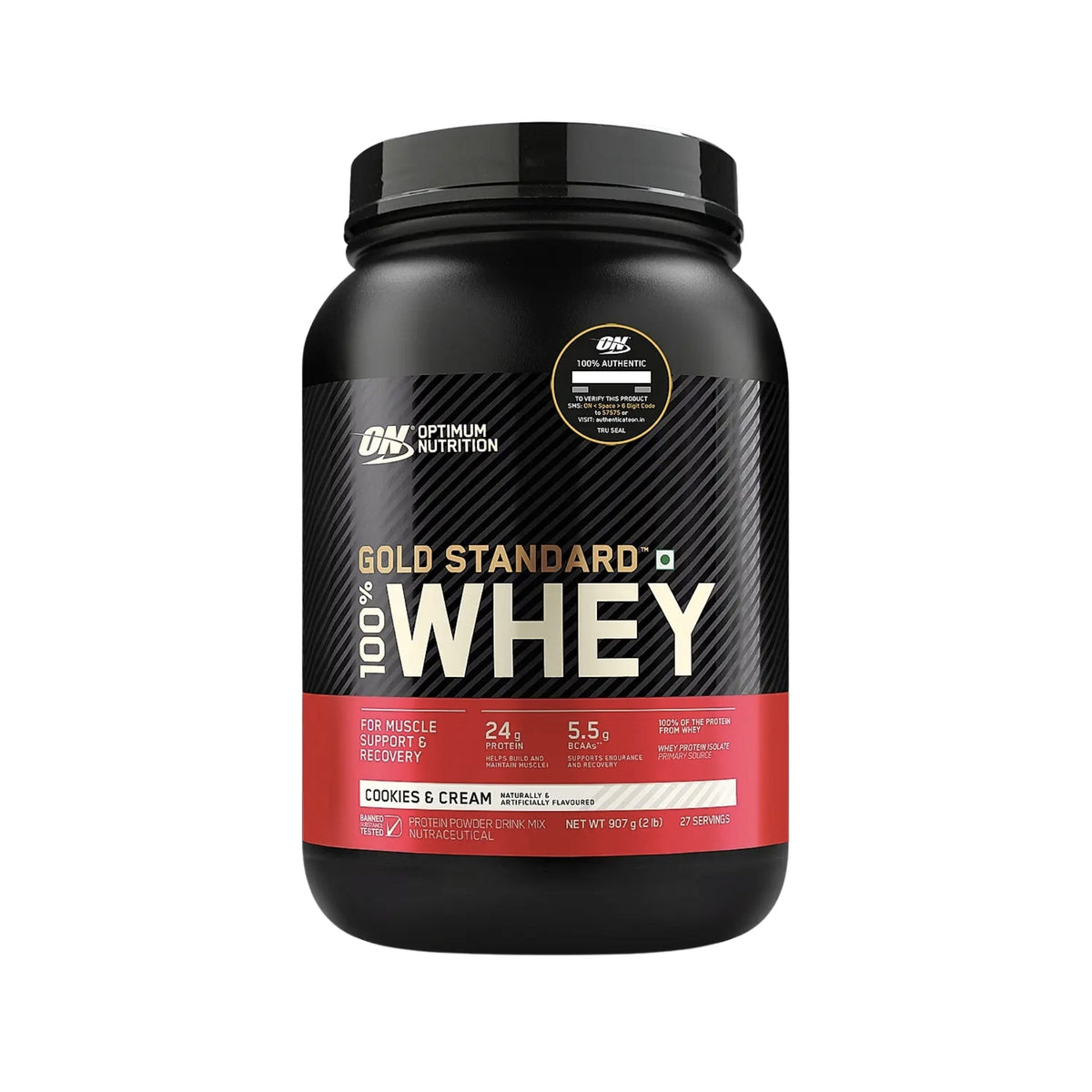 Gold Standard 100% Whey by Optimum Nutrition 2 Lbs PROTEIN OPTIMUM NUTRITION 2 Lbs Cookies & Cream  - Image 5