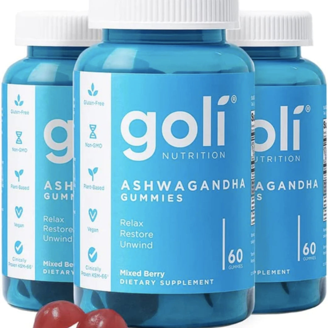 Goli Ashwagandha & Vitamin D Gummy 60 Count ashwaganda SUPPS247 
