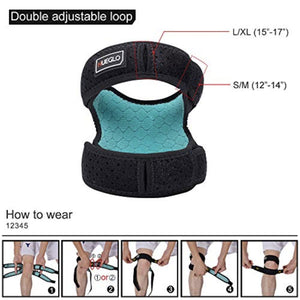 HUEGLO Dual Patella Knee Strap for Knee Pain Relief Knee Braces SUPPS247 