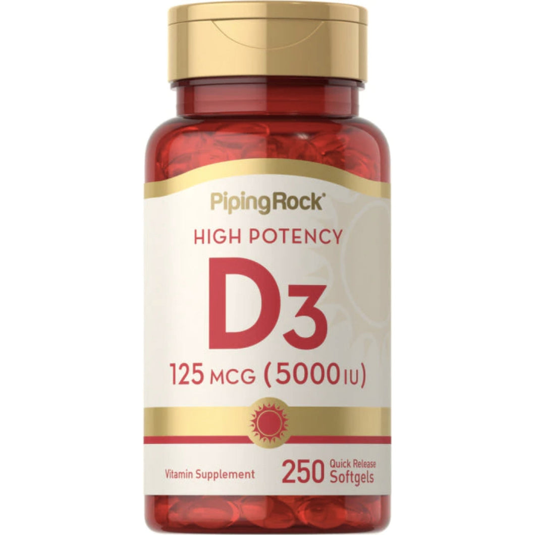 High Potency Vitamin D3 5000 IU Vitamin D SUPPS247 