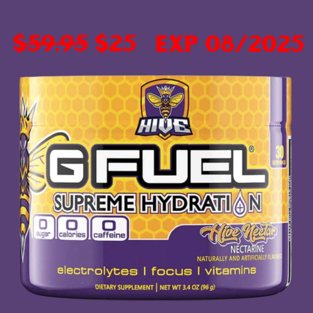 Supreme Hydration by G Fuel Hive Nectar EXP 08/2025 Hydration G Fuel 30 Serves Hive Nectar 