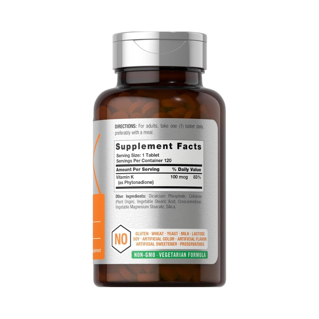 Horbäach Vitamin K Supplement | 100mcg | 120 Tablets Horbaach 