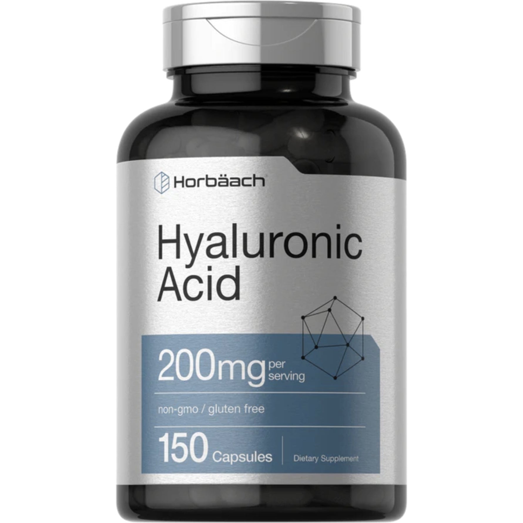Hyaluronic Acid by Horbaach Hyaluronic Acid Horbaach 200mg 150 Capsules 