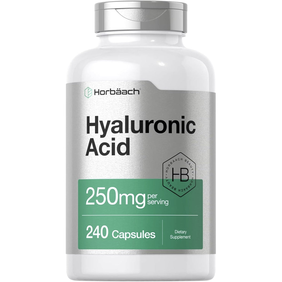 Hyaluronic Acid by Horbaach Hyaluronic Acid Horbaach 250mg 240 Capsules  - Image 1