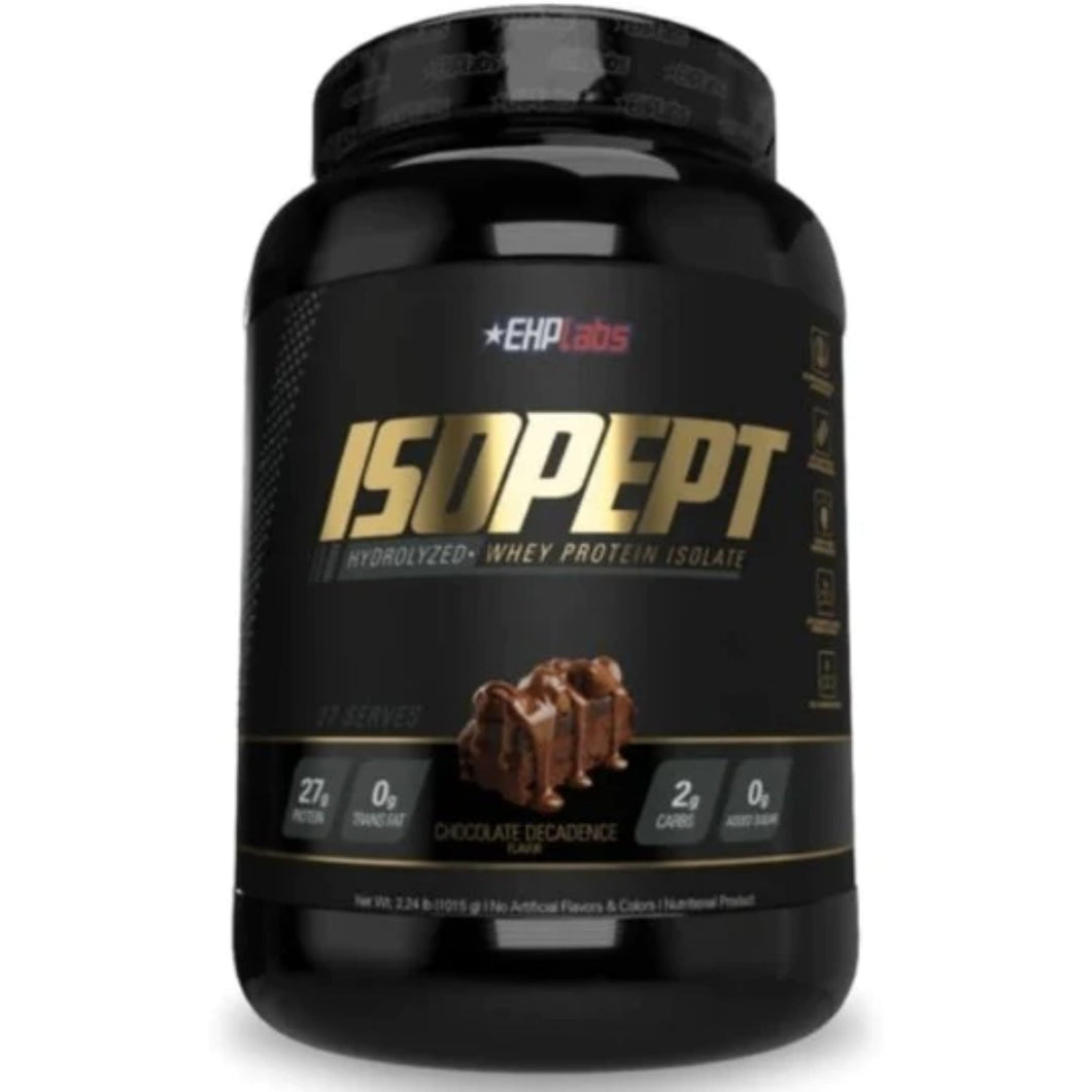 ISOPEPT HYDROLYZED WHEY PROTEIN by EHP PROTEIN SUPPS247 2lb Chocolate Decanade 