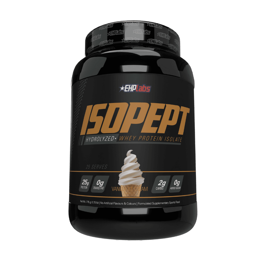 EHP Labs IsoPept Hydrolyzed Whey Protein Isolate 2 lb 2lb vanilla ice cream