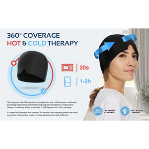 Iodoo Hot and Cold Therapy Migraine Relief Soft Gel Hat Pain relief SUPPS247 
