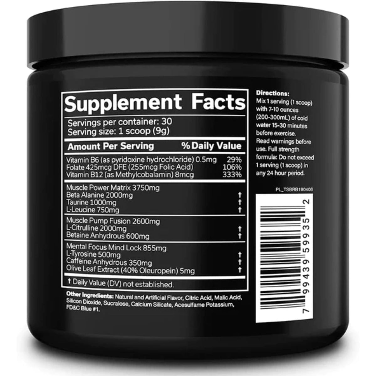 JNX Sports The Shadow Pre-Workout Powder PRE WORKOUT SUPPS247  - Image 2