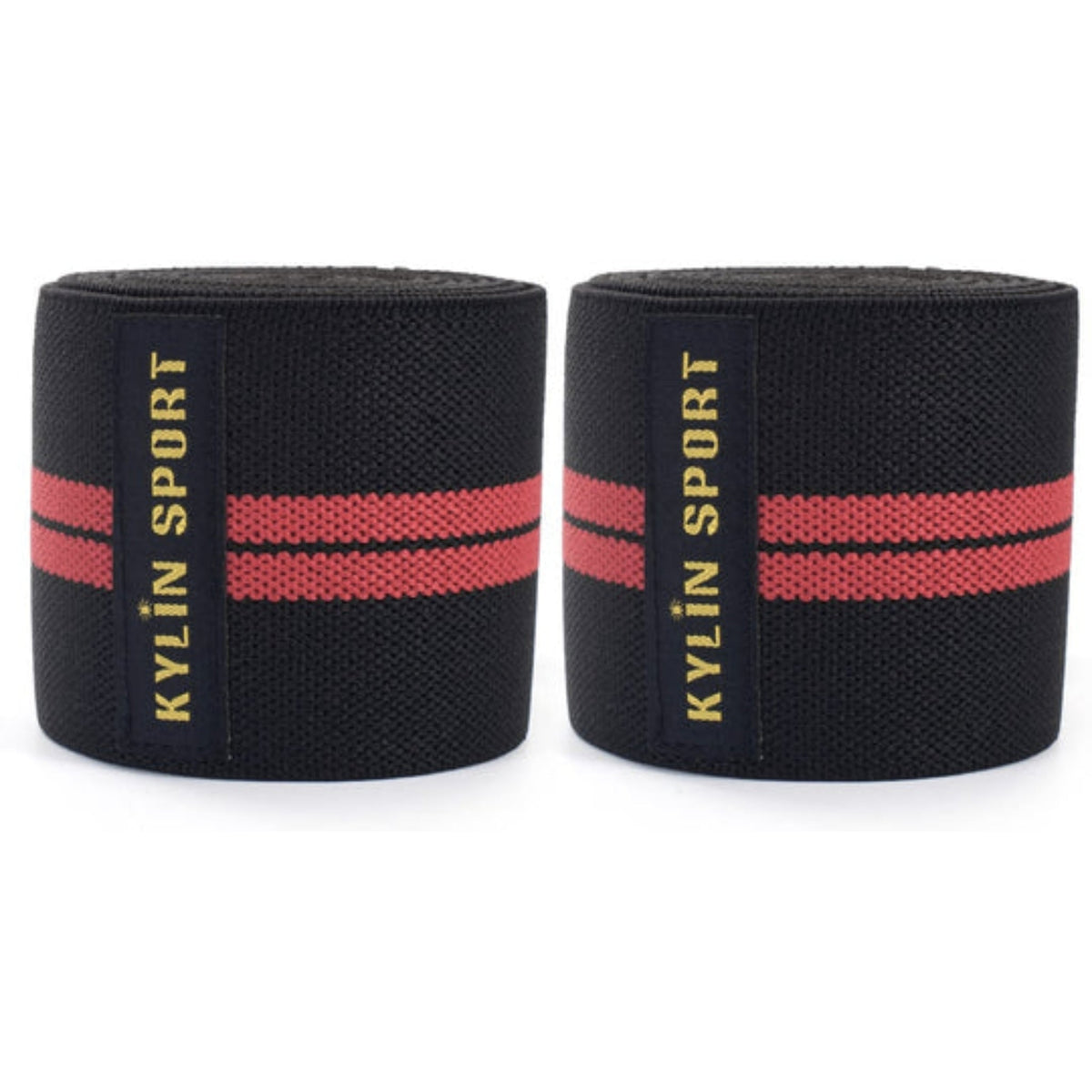 KYLIN SPORT Elasticated Compression Knee Support - Pair Gym accessories SUPPS247 Red/Black  - Image 4