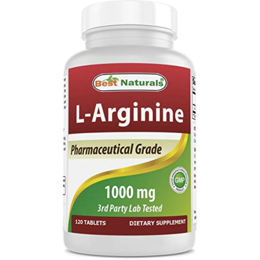 L-Arginine 1000 Mg 120 Tablets - Nitric Oxide Synthesis L-Arginine SUPPS247 
