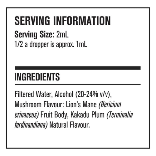 Life Cykel Lion's Mane Liquid Extract Mushrooms Life Cykel 