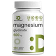 Magnesium Glycinate 500mg 180 Veggie Capsules Magnesium SUPPS247 