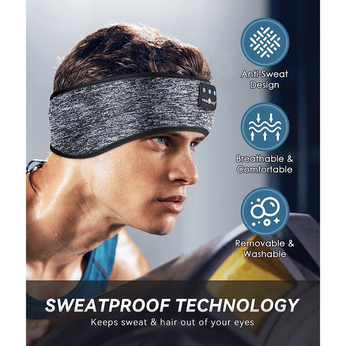 MUSICOZY Wireless 3-in-1 Headband Sleeping Aids SUPPS247  - Image 3