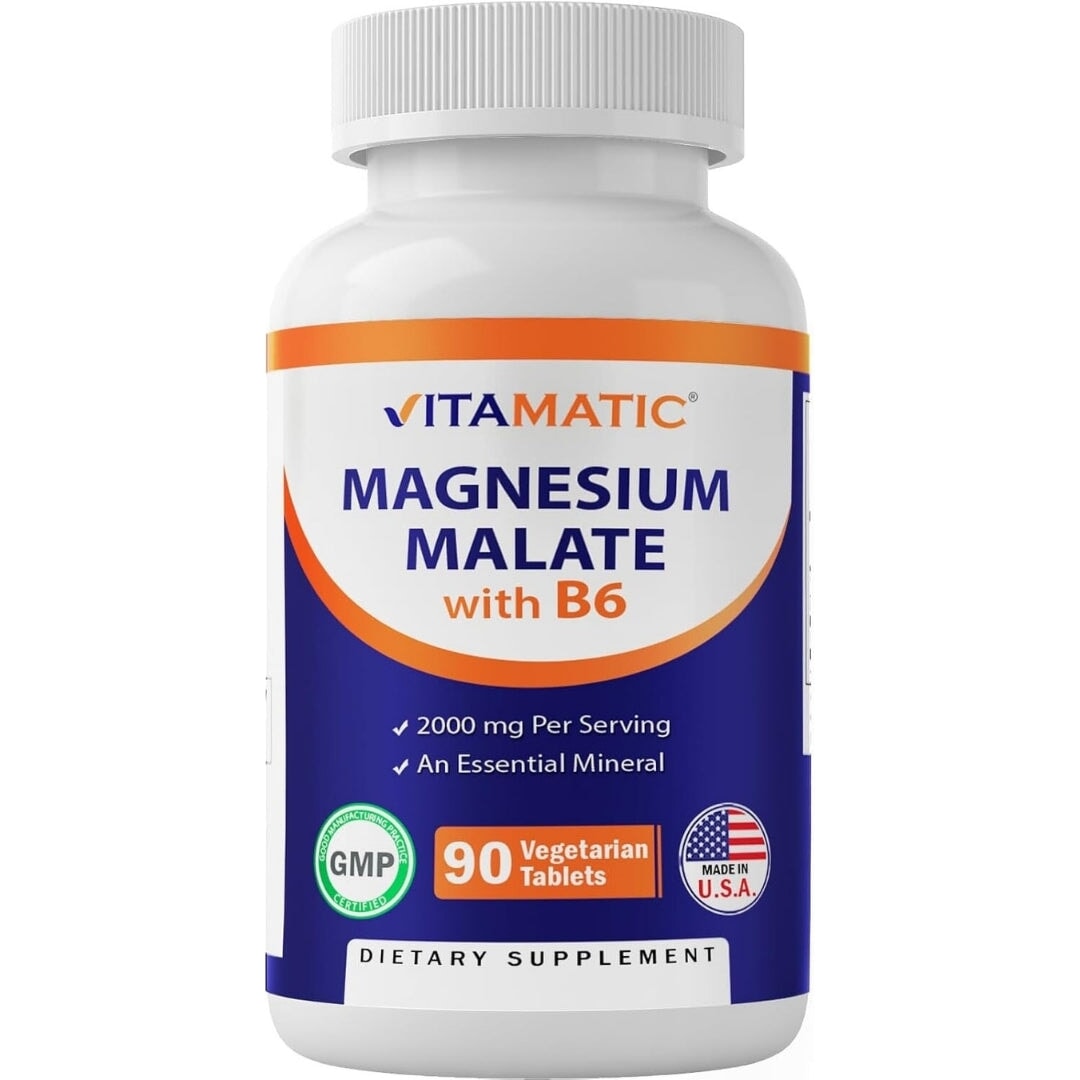Magnesium Malate with B6 by Vitamatic Magnesium Vitamatic 