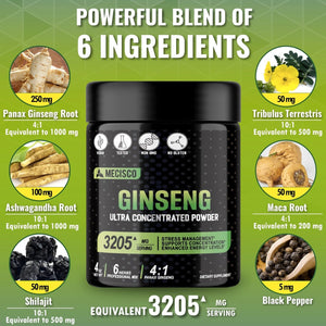 Mecisco Gluten Free 6in1 Ginseng 3205 Mg Ginseng SUPPS247 
