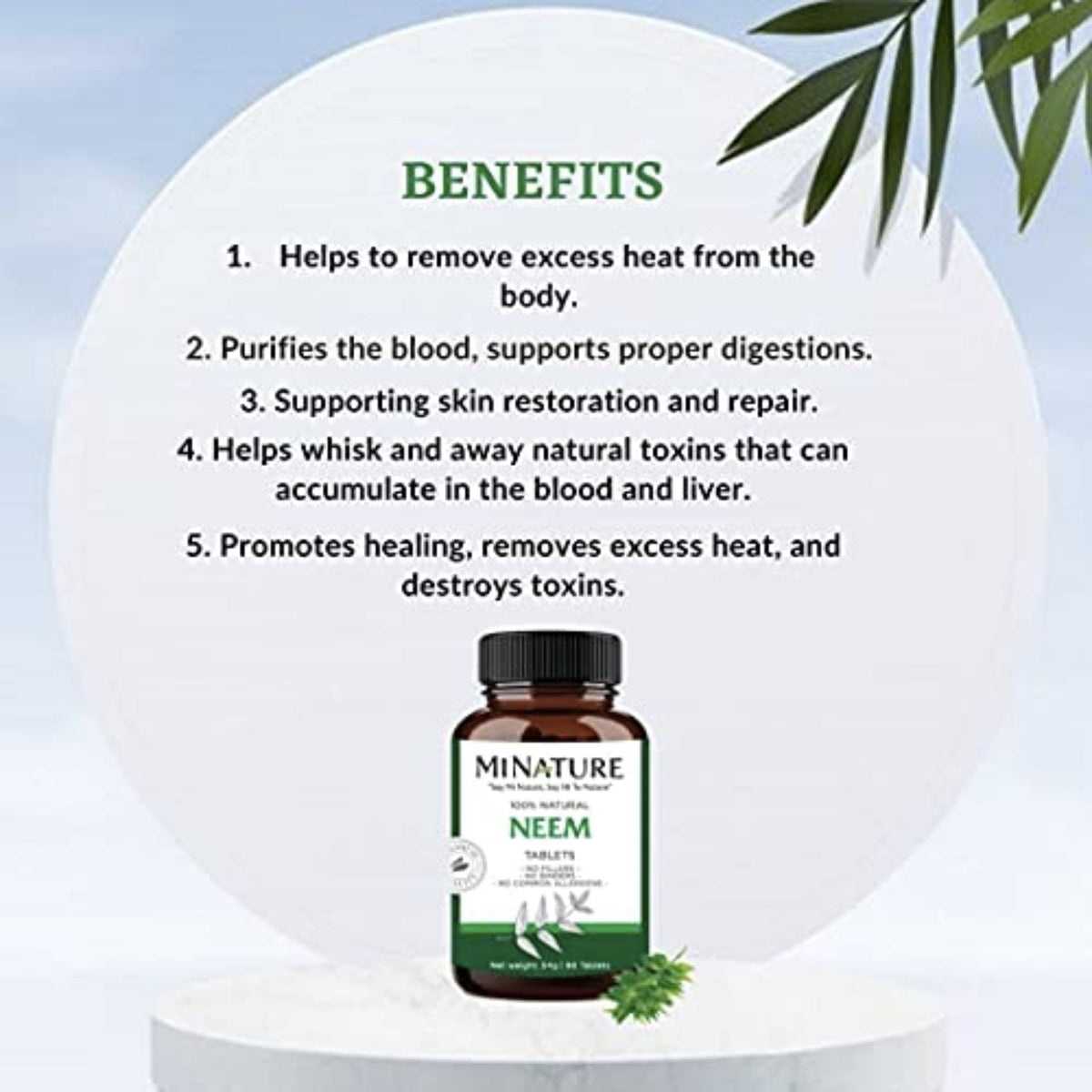 Minature NEEM 100% Natural for Purifying Blood Herbal Supplements SUPPS247  - Image 3