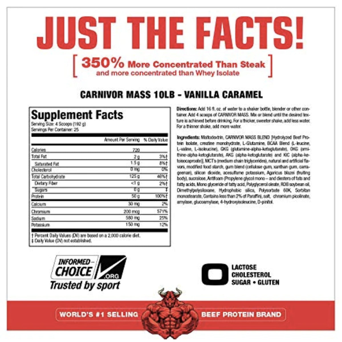 MuscleMeds Carnivor Mass 10.5 Pounds mass gainer SUPPS247  - Image 4