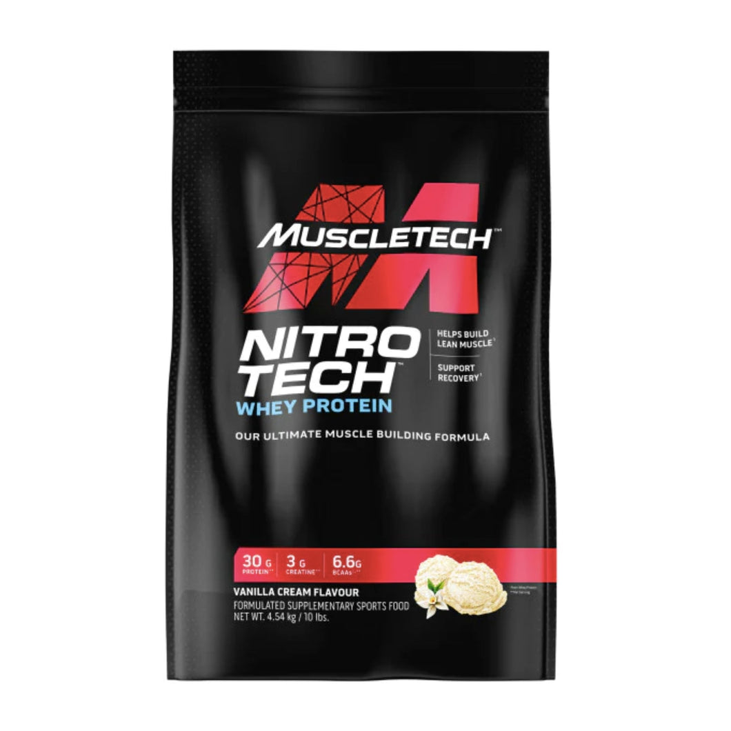 Muscletech NitroTech Whey Protein PROTEIN SUPPS247 10 LB Vanilla Cream 
